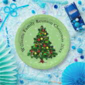 Naam wijzigen Tekst passend bij Kerstboom 20xx 9" Papieren Bordje (Feest)