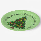 Naam wijzigen Tekst passend bij Kerstboom 20xx 9" Papieren Bordje (Gekanteld)