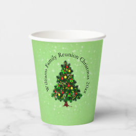 Naam wijzigen Tekst passend bij Kerstboom 20xx Papieren Bekers