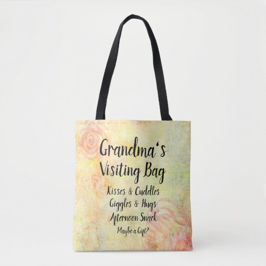 Naam wijzigen / woorden Oma's Bag Floral Tote Bag (Voorkant)