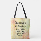 Naam wijzigen / woorden Oma's Bag Floral Tote Bag (Achterkant)