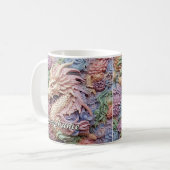 Naam wijzigen, Zachte pastels 3D effect Dragon Koffiemok (Voorkant links)