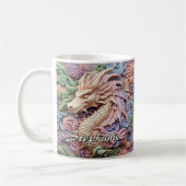 Naam wijzigen, Zachte pastels 3D effect Dragon Koffiemok (Links)