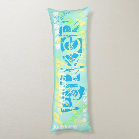 Naam Wijzigingsinstantie Pillow Naam Collage Soft Lichaamskussen (Achterkant (Verticaal))