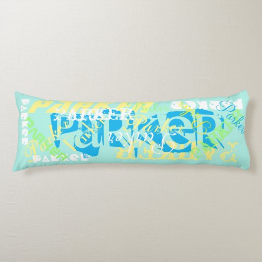 Naam Wijzigingsinstantie Pillow Naam Collage Soft  Lichaamskussen (Voorkant)