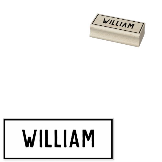 Naam William Rubberstempel (Gestempeld)