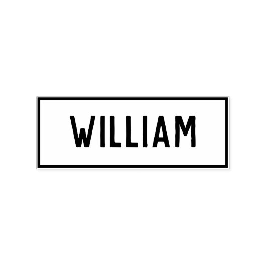 Naam William Rubberstempel (Afrduk)