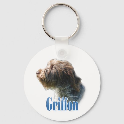 Naam Wirehaired Pointing Griffon Sleutelhanger (Voorkant)