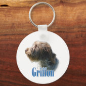 Naam Wirehaired Pointing Griffon Sleutelhanger (Voorkant)