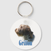Naam Wirehaired Pointing Griffon Sleutelhanger (Achterkant)