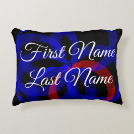 Naam Wisselende Rode Draaiende Geometrische Accent Accent Kussen