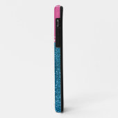Naam witte eenhoorn hemelblauwe glitter Case-Mate iPhone case (Achterkant/links)