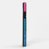 Naam witte eenhoorn hemelblauwe glitter Case-Mate iPhone case (Achterkant/rechts)