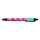 Naam witte eenhoorn hete roze glitter zebra strepe zwarte inkt pen (Bodem)