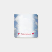 naam + witte/grijze wolken en blauwe hemel post-it® notes (Voorkant)