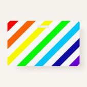 Naam witte regenboogstrips / Pronoun-badge Badge (Achterkant)