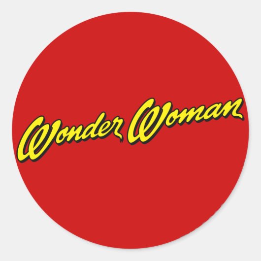 Naam Wonder Woman Ronde Sticker (Voorkant)