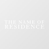 Naam woonplaats raamsticker (Vel)