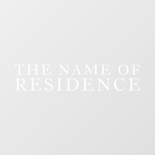 Naam woonplaats raamsticker (Vel)