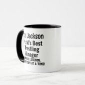 Naam, Worlds Best Wrestling Team Manager Mok (Voorkant links)