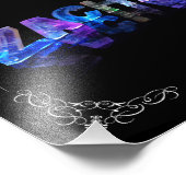 Naam Zachary - Naam in lichten (foto) Foto Afdruk (Hoek)