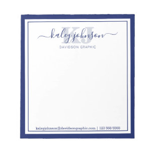 Naam zakelijke marine Van de bureau van de blocn Notitieblok