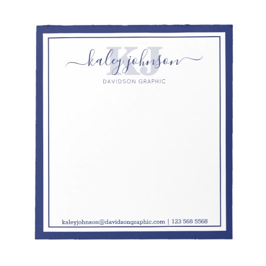 Naam zakelijke marine | Van de bureau van de blocn Notitieblok (Voorkant)