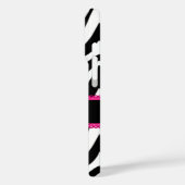 Naam zebra monogram Case-Mate iPhone case (Achterkant / Links)