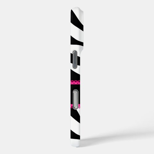 Naam zebra monogram Case-Mate iPhone case (Achterkant / Rechts)