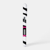 Naam zebra monogram iPhone hoesje (Rechterkant)