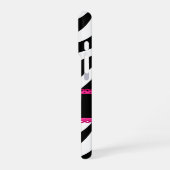 Naam zebra monogram iPhone hoesje (Linkerkant)