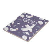 Naam zeemadel Patroon Nautical Ocean Natuur Birds Tegeltje (Zijkant)