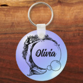 Naam Zeemeermin Aangepaste Sleutelhanger - Olivia (Voorkant)
