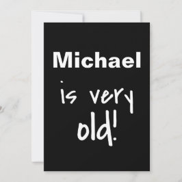 Naam Zeer oud Omzettend 40 Zwarte Dag Uitnodiging