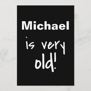 Naam Zeer oud Omzettend 40 Zwarte Dag Uitnodiging