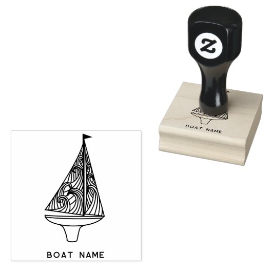 Naam zeilboot rubberstempel (Gestempeld)