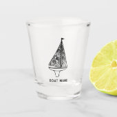 Naam zeilboot shot glas (Voorkant)