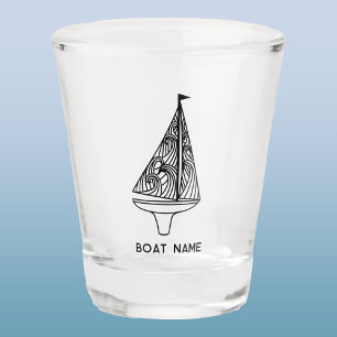 Naam zeilboot shot glas