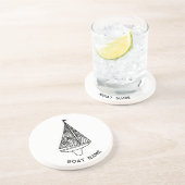 Naam zeilboot zandsteen onderzetter (Zijkant)