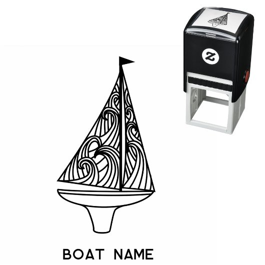 Naam zeilboot  zelfinktende stempel
