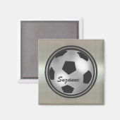 Naam zilveren Voetbal Magneten (Voorkant / Achterkant)