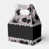 Naam zilverglitterkroonballooncake bedankdoosjes (Achterkant)
