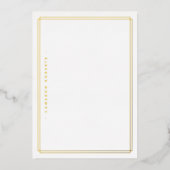 Naam zilvergoudechte folie met dubbele rand uitnodiging (Voorkant)