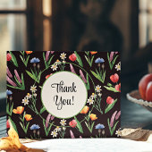 Naam, Zomer Wildbloemen Modern Kleurrijk Bedankkaart