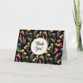 Naam, Zomer Wildbloemen Modern Kleurrijk Bedankkaart (Voorkant)
