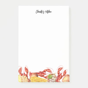 Naam zomerfeest met rivierkreeften koken post-it® notes