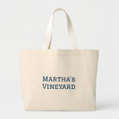 Naam zomervakantiebestemming grote tote bag (Voorkant)