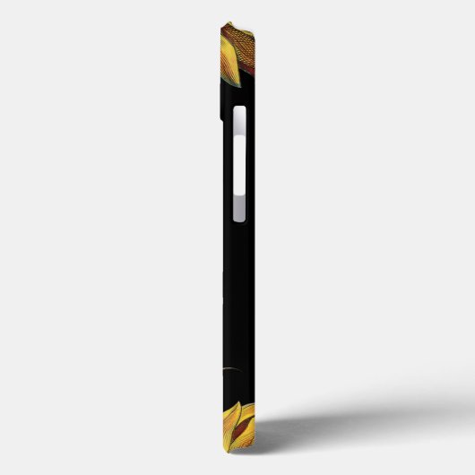 Naam zonnebloemmonogram Case-Mate iPhone case (Achterkant / Links)