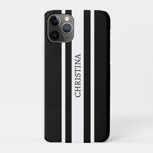 Naam Zwart Design, Aangepaste Naam Zwart Case-Mate iPhone Case (Achterkant)