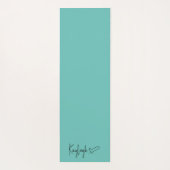 Naam zwart en MintManuscript met Hart Omkeerbaar Yogamat (Achterkant)